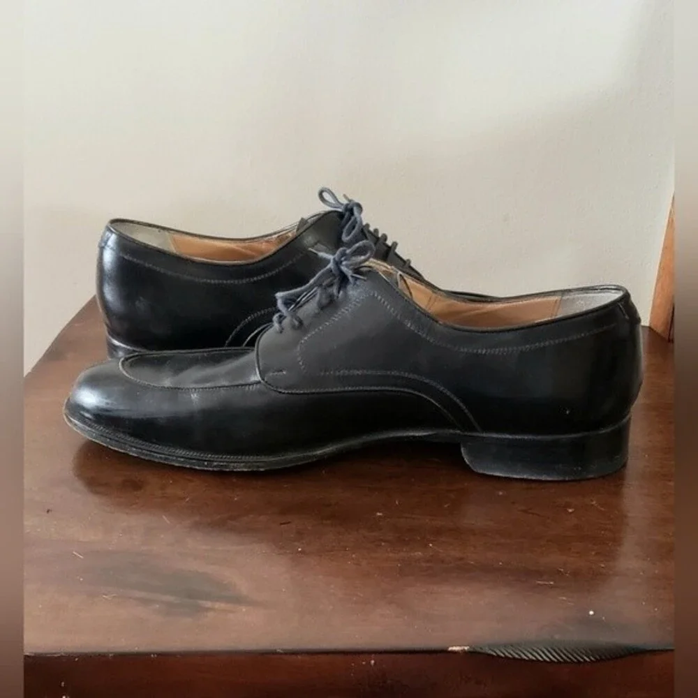 Bruno Magli Loren Men's Black Leather Dress Shoes Made in Italy Size 1…